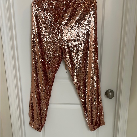 Vici Gold Sequin Sweatpants - Picture 3 of 5
